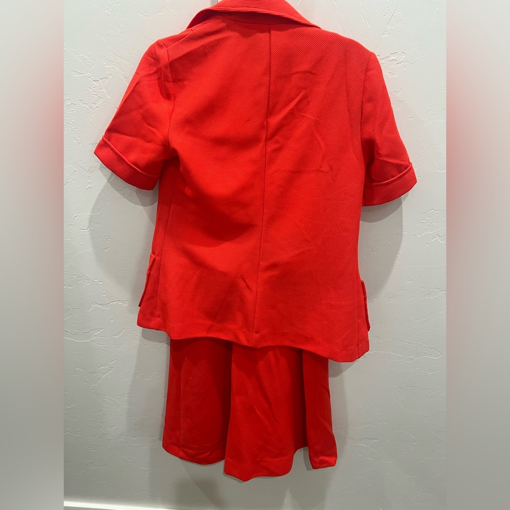 Sears Mid Mod Red And White Dress w/Matching Jacket VTG Retro Sz 12 Movie Prop - Picture 4 of 8